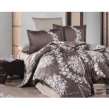 Colezium Tek Kişilik Saten Nevresim Takımı Melrose V1 Kahve