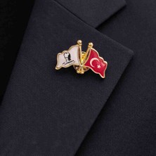 Kıvırcıkyoga Rozet Atatürk Imza Bayrak Desenli