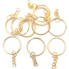 Orhan Çanta 10 Adet 25MM Altın Renkli Anahtarlık Halkası Makrome