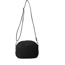 GÖNDERİ Kadın Siyah Süet  Uzun Askılı Omuz Çantası