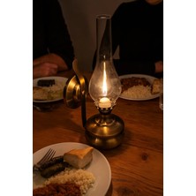 Tel Lighting Şarjlı Eskitme Gaz Lambası Aplik Aydınlatma - 7 Saat Kullanım