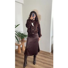 Acı Kahve Saten Etek