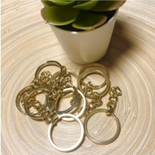 Orhan Çanta Anahtarlık Aparatı Zincirli Halka Altın 2.5 cm - 10 Adet