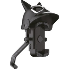 Airstorr Gidon ve Ayna Montajlı Kedili Köpekli Şapkalı Bisiklet Motosiklet Scooter Telefon Tutucuları AL4580-90/K360/XY-093