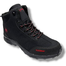Jagulep 4058-26 Anatomik Içi Kürklü Outdoor Erkek Bot Siyah Kırmızı 45-47