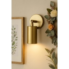 Tel Lighting Sarı Eskitme Tekli Metal Spot Aydınlatma, El Yapımı Aplik