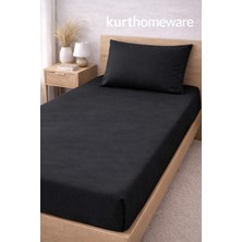 Kurthomeware Tek Kişilik Lastikli Çarşaf Yastık KILIFLI100X200 cm Düz Renk