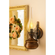 Tel Lighting Bakır Eskitme Gaz Lambası Aplik Aydınlatma