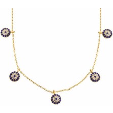 Norino 925 Ayar Gümüş Nazarlı Şans Bayan Gümüş Kolye