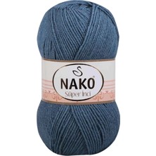 Nako 1 Adet Süper Inci El Örgü Ipi 100 gr Fırtına Mavi 185