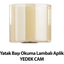 Tel Lighting Yatak Başı Okuma Lambalı Aplik Yedek Cam