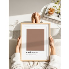 Fuart.Co Cafe Au Lait Kahve Temalı Dijital Baskı Poster (Çerçevesiz) Kafu