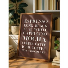 Fuart.Co Coffee Tablosu Kahve Temalı Dijital Baskı Poster (Çerçevesiz) Kafu