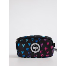 Hype Siyah - Mor Erkek Çocuk Kalem Çantası 25411-HYPE Kalpli Kalem Çantası