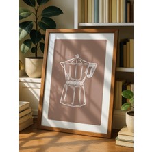 Fuart.Co Kahve Makinası Kahve Temalı Dijital Baskı Poster (Çerçevesiz) Kafu