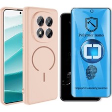 Vendas Xiaomi Redmi Note 14 Pro 4g Kılıf M-Safe Şarj Özellikli Zore Meta Kapak + Polymer Nano Ekran Koruyucu