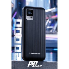 Soffany AG04-002 AG04-002 20.000 Mah P.bank 22.5W   Type-C + USB Çıkışlı Siyah