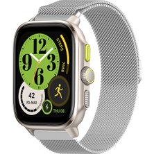 Tagomoon Amazfit Cheetah Square ile Uyumlu Kordon Hasır Metal Örgü Mıknatıslı Milano Kayış