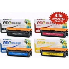 Ero Print 040H / Canon i-SENSYS LBP-712Cx İçin 4 Renk Çipli Muadil Toner Set
