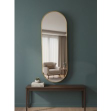 Esenhome DECOR Gold Çerçeveli Elips Duvar Aynası 60X160CM