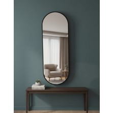 Esenhome DECOR Siyah Çerçeveli Elips Duvar Aynası 60X160CM