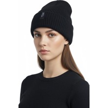 Unisex Fitilli Katlamalı Kışlık Kalın Triko Bere – Basic Stil, Sıcak Tutan, Yumuşak Doku, Dokuma Etiketli, Esnek Yapılı, Günlük Kullanıma Uygun Şapka Unisex Kışlık Fitilli Triko Bere –