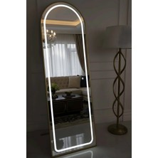 Esenhome DECOR Gold Çerçeveli Beyaz Ledli Oval Boy Aynası 60X180CM