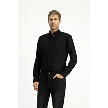 Kiğılı Uzun Kol Slim Fit Dar Kesim Pamuk 4 Mevsim Oxford Gömlek