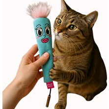 Hype Store Sesli Tüylü Kedi Oyuncağı Hışırdayan Catnipli Matatabi Çubuklu Dolgusuz Nakış Oyuncak