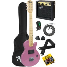Hype Store CEG-34PK 5-8 Yaş Çocuklar Için Amfili Full 1/2 34 Inç Elektro Gitar Seti Pembe