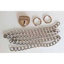 Orhan Çanta Çanta Aksesuar Gümüş Renk Zincir Set