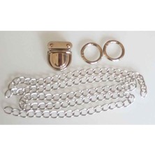 Orhan Çanta Çanta Aksesuar Gümüş Renk Zincir Set