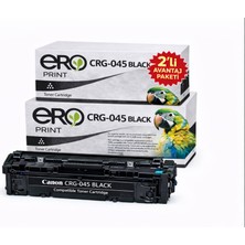 Ero Print 045BK / Canon i-SENSYS LBP-611C Çipli Siyah Muadil Toner - 2'li Avantaj Paket