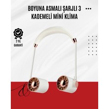 Aksiyon Global USB Şarjlı Katlanabilir Boyun Fanı | 3 Kademeli, Sessiz ve Taşınabilir Tasarım ( Lisinya )