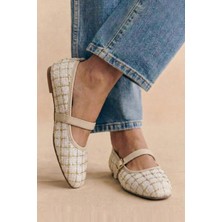 Yağmur Günlük Kadın Babet Bantlı Lastik Tokalı Dikiş Detaylı Ortopedik Rahat Ev Iş Ofis Ayakkabı 781