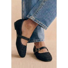 Yağmur Günlük Kadın Babet Bantlı Lastik Tokalı Dikiş Detaylı Ortopedik Rahat Ev Iş Ofis Ayakkabı 781