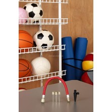 İtalyano Italyano 4'lü Pompa Iğne Seti - Top Şişirme Iğnesi, Balon ve Deniz Yatağı Aparatı + Esnek Hortum