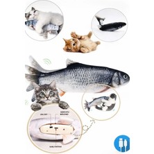 PatiCool Hareketli Balık Kedi Oyuncağı | USB Şarjlı Gerçekçi Tasarım, Isırma & Oyun Oyuncağı