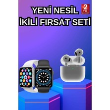 Stylmenplus 3.nesil Tws Bluetooth Kulaklık ve Dokunmatik Ekran Akıllı Saat Sesli Görüşme