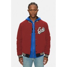Ecko Unltd. Crocker Kırmızı Baskılı Nakışlı Loose Fit Erkek Kolej Mont