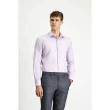 Kiğılı Uzun Kol Slim Fit Dar Kesim Klasik Non Iron Pamuklu Gömlek