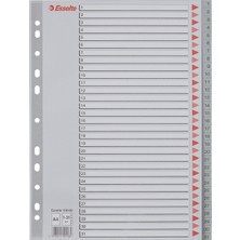 Shop A Way Esselte 1-31 Rakamlı Separatör, A4, Gri, 100108