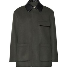 Calvin Klein Erkek Kahverengi Calvin Klein Ls Melton Wool Blend Car Coat Erkek Kahverengi Mont