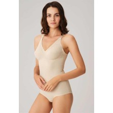 Red Womans Toparlayıcı Vücut Inceltici Dikişli Alttan Kancalı Sıkı Badi Korse