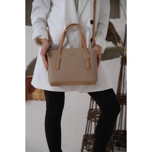 Just Polo Kadın Gofraj Baskılı Fermuar Kapama Omuz ve El Çantası Uzun Ayarlanabilir Omuz Askısıyla Birikte