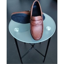 Msn Makosen Günlük Rahat Model Yazlık Ortopedik Kauçuk Taban Erkek Ayakkabısı Suni Deri Siyah Bağcıksız