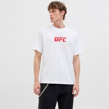 Jack & Jones Erkek Ufc Lisansli Gögüs Baskili Tisört - Ufc