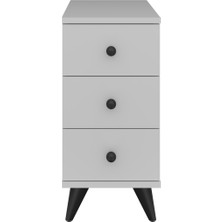 Dienni Simple Komodin 3 Çekmeceli 30X44X64 Beyaz