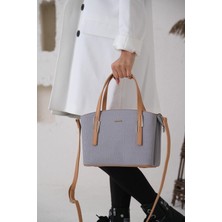 Just Polo Kadın Gofraj Baskılı Fermuar Kapama Omuz ve El Çantası Uzun Ayarlanabilir Omuz Askısıyla Birikte