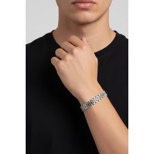 Tupek Store Erkek Çelik Bileklik – Gümüş Renk, Modern ve Şık Tasarım
